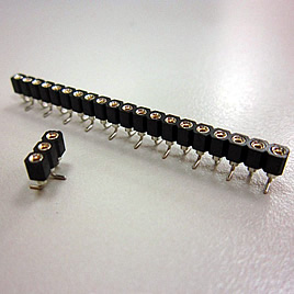 Strip Socket  Round Pin Single Row P2.54 SMT TYPE